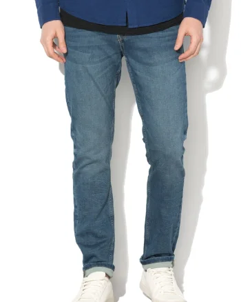 Blugi slim fit Loom, Albastru inchis