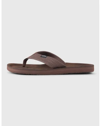 Papuci flip-flop cu model uni, Maro pamantiu