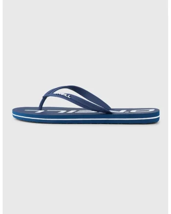 Papuci flip-flop cu logo, Albastru inchis