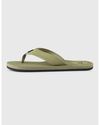 Papuci flip-flop cu logo, Verde masliniu