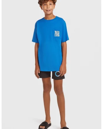 Pantaloni scurti de baie cu imprimeu logo Cali, Negru