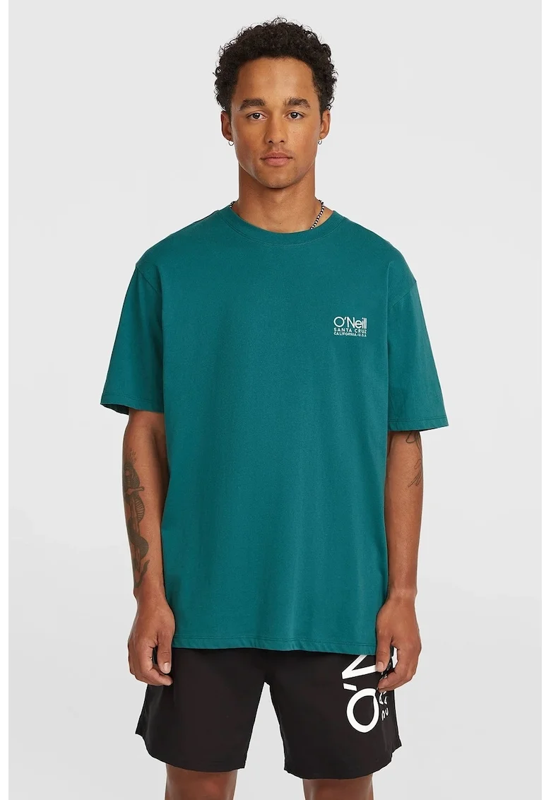 Tricou supradimensionat cu logo Cali, Verde persan