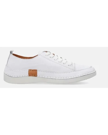 Pantofi sport din piele naturala, Alb