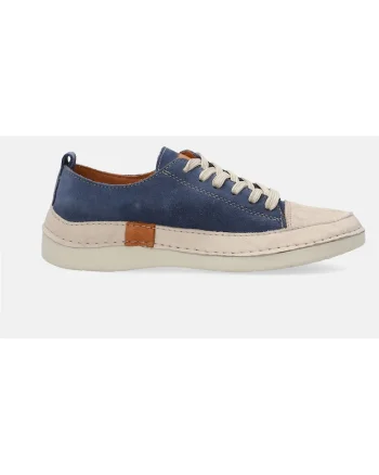 Pantofi sport din piele intoarsa cu varf contrastant