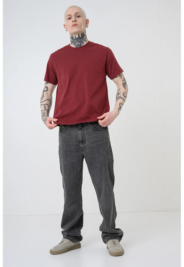 Tricou din bumbac Essential, Visiniu