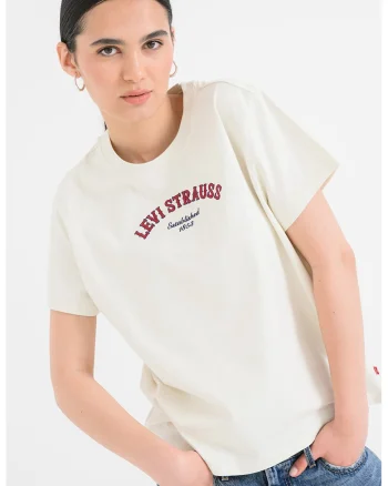 Tricou din bumbac cu decolteu la baza gatului, Alb/Visiniu