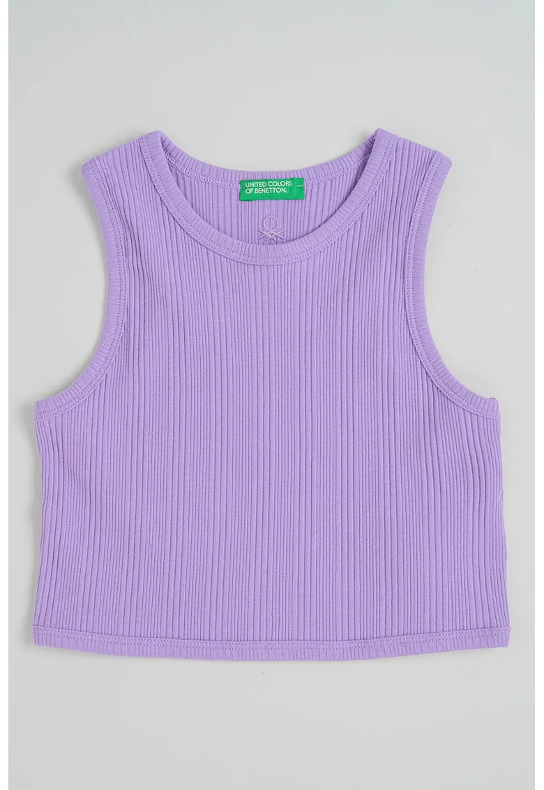 Top uni din amestec de bumbac, Lila