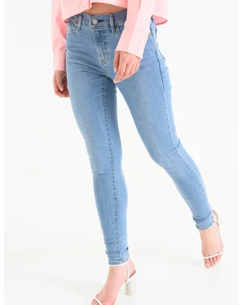Blugi super skinny cu talie medie 710, Albastru