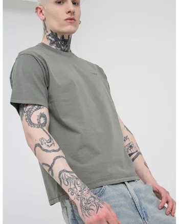 Tricou lejer din bumbac Red Tab™, Kaki/Kaki inchis