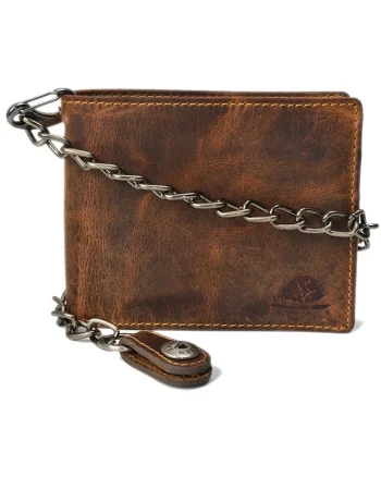 Portofel barbati piele naturala maro antichizat 12 x 10 cm (1796-S-25), Vintage,