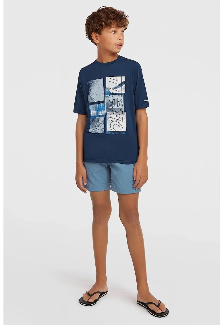 Pantaloni scurti de baie cu snur Vert, Albastru prafuit