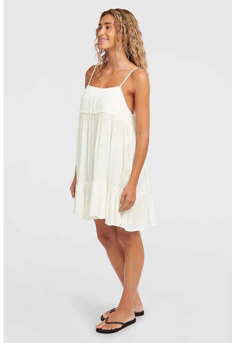 Rochie evazata cu model uni Rille, Alb