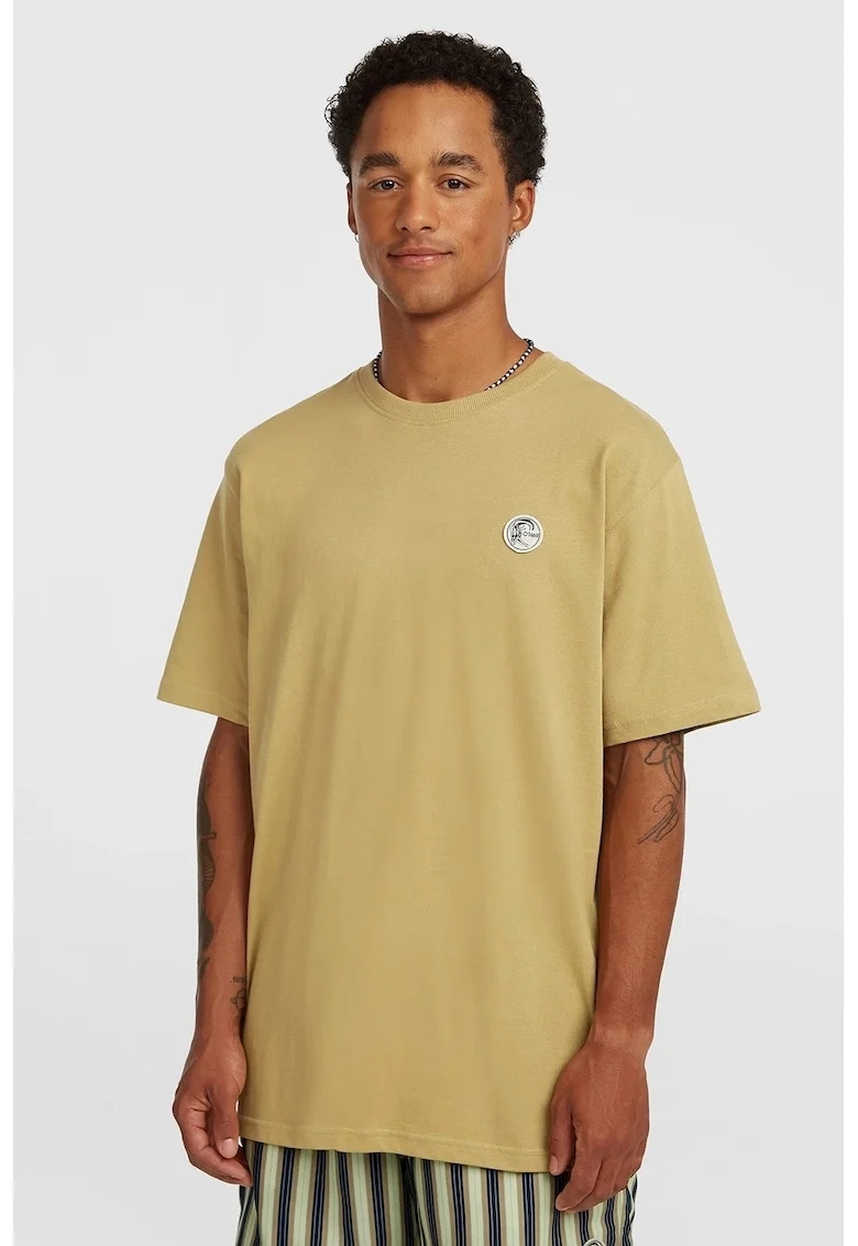 Tricou de bumbac O'Riginals Badge, Bej