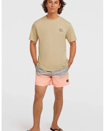 Pantaloni scurti cu model si talie ajustabila, Albastru pastel/Roz pastel