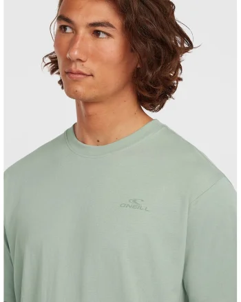 Tricou de bumbac cu logo, Verde pal