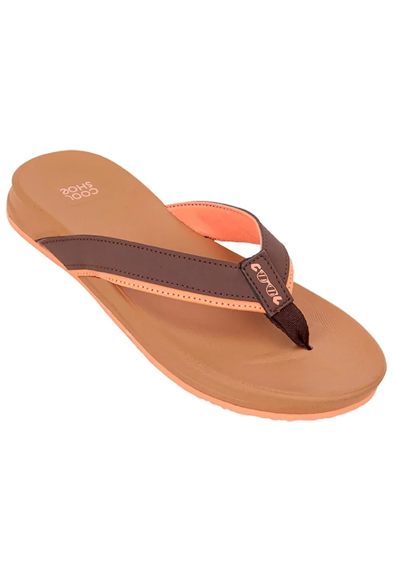 Slapi barbati  model Odyssee S2SLA102, imitatie de piele, talpa cauciuc, culoare maro
