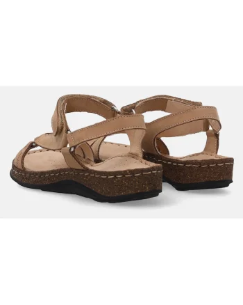 Sandale din piele nubuc cu inchidere cu velcro