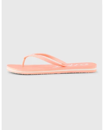Papuci flip-flop cu imprimeu logo, Roz somon