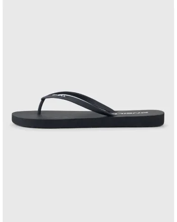 Papuci flip-flop cu logo in relief, Negru