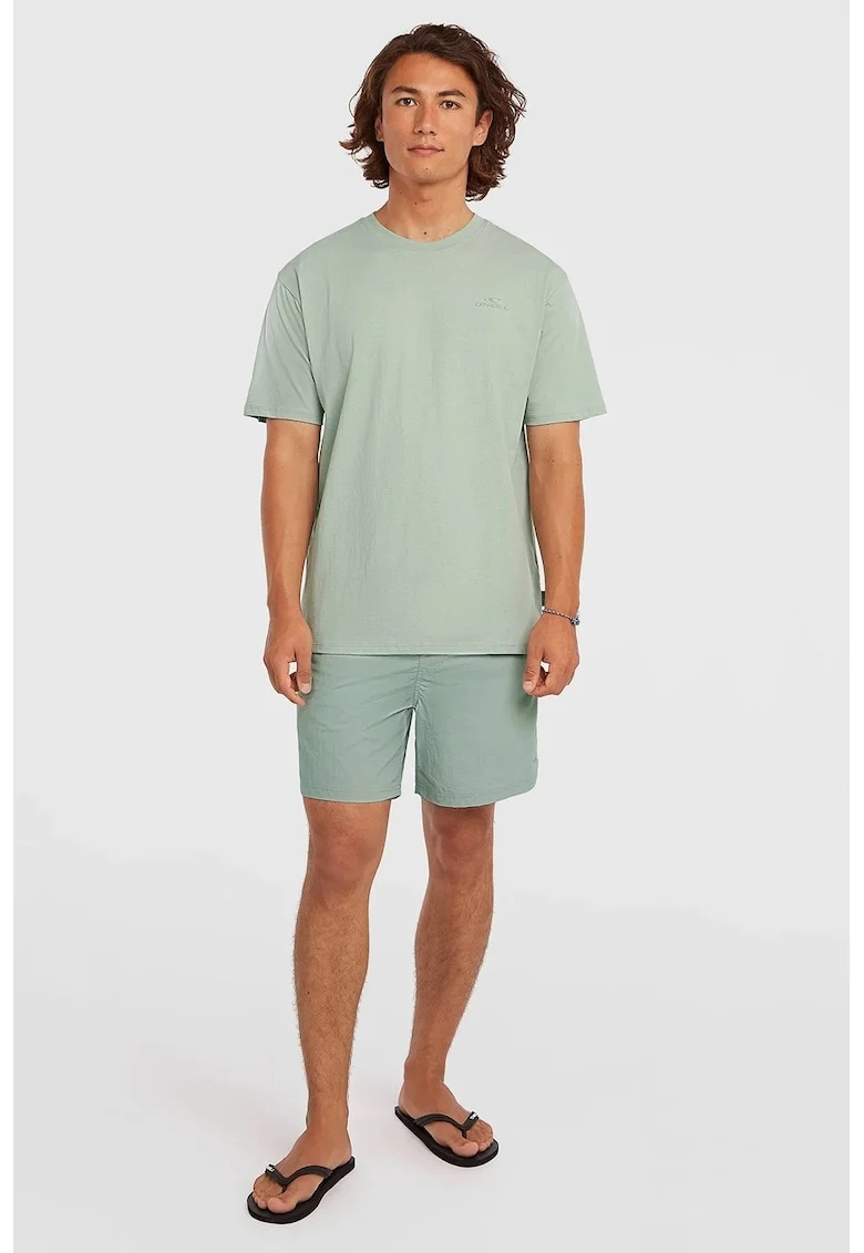 Pantaloni scurti de baie cu talie elastica cu snur, Verde pal
