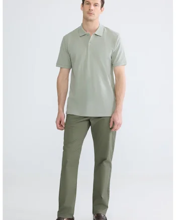 Pantaloni chino din amestec de bumbac, Sage Green