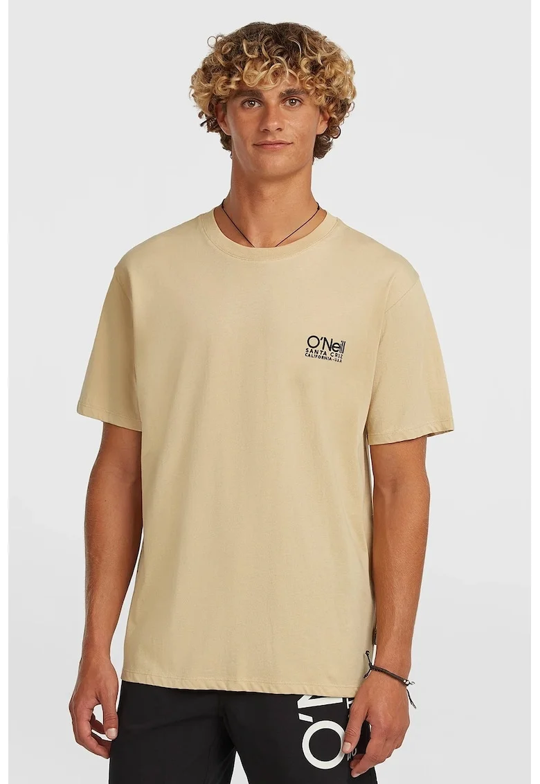 Tricou supradimensionat cu logo Cali, Bej deschis