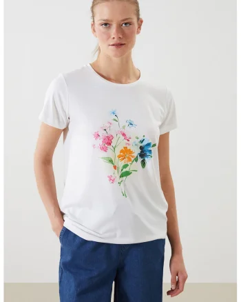 Tricou regular-fit cu imprimeu grafic, Alb optic