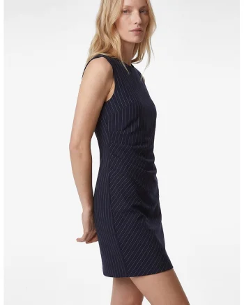 Rochie mini cu dungi, Bleumarin