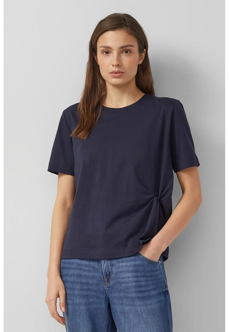 Tricou de bumbac cu pliuri