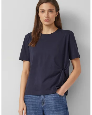 Tricou de bumbac cu pliuri