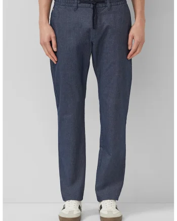 Pantaloni drepti cu talie ajustabila