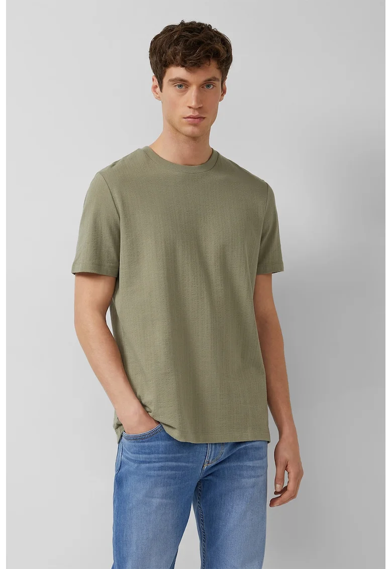 Tricou texturat de bumbac