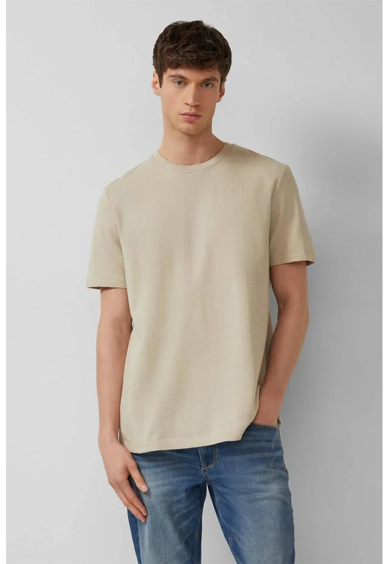 Tricou texturat de bumbac