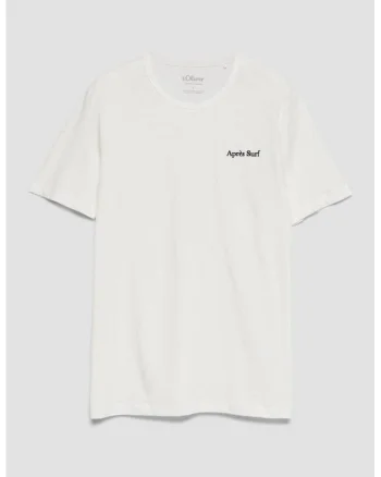 Tricou de bumbac cu decolteu la baza gatului