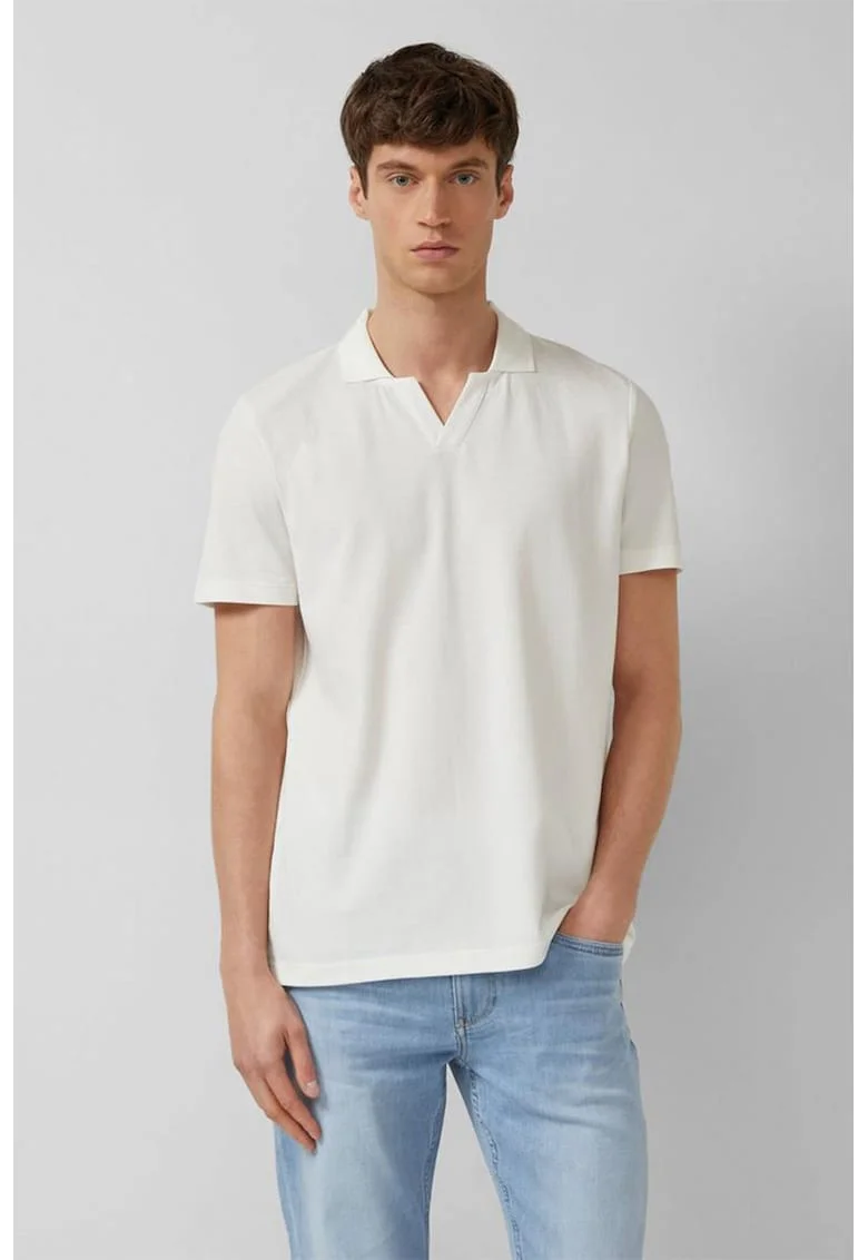 Tricou polo cu decolteu in V