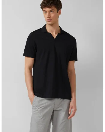 Tricou polo cu decolteu in V