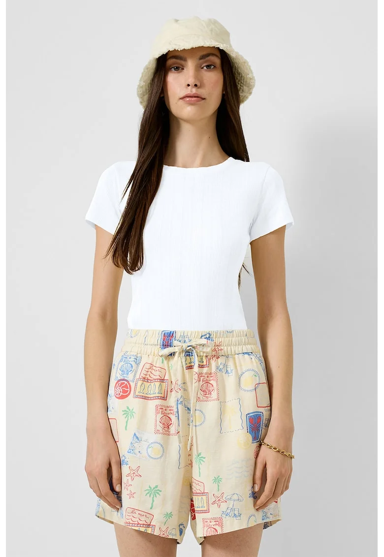 Tricou striat slim fit