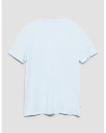 Tricou din amestec de bumbac cu decolteu in V