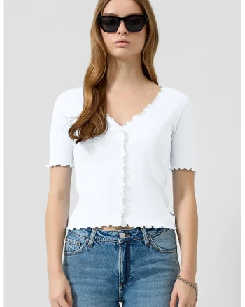 Bluza striata cu terminatii valurite