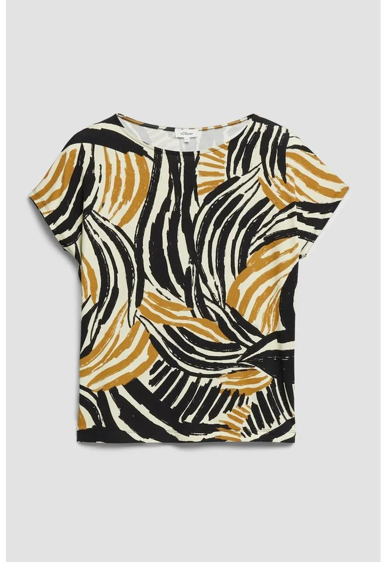 Tricou cu decolteu rotund si imprimeu