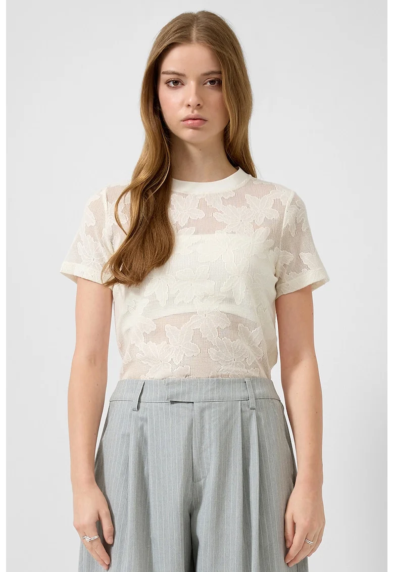 Tricou semitransparent din amestec de bumbac