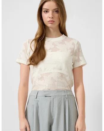 Tricou semitransparent din amestec de bumbac