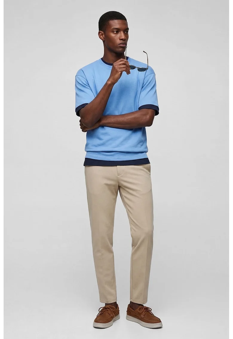 Tricou uni de bumbac, Albastru royal