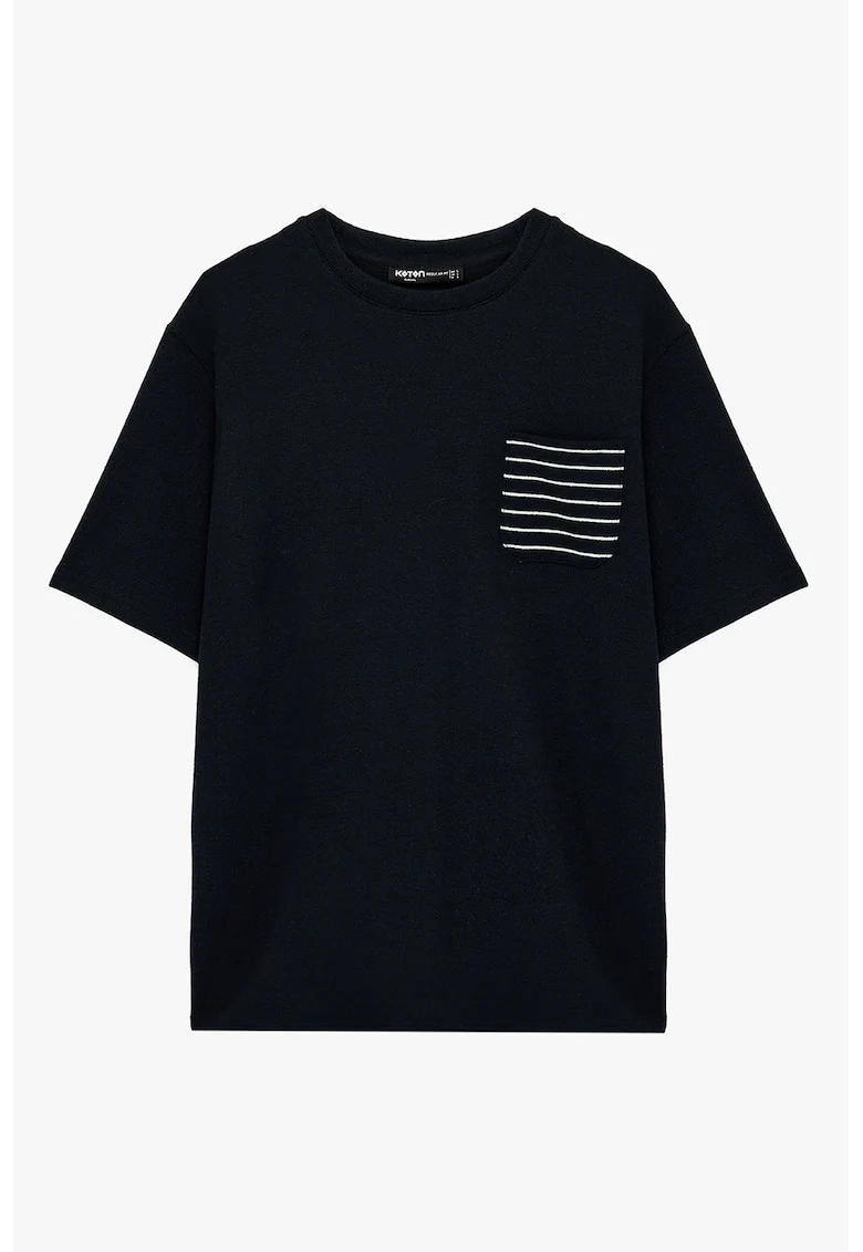 Tricou cu buzunar pe piept, Albastru ultramarin
