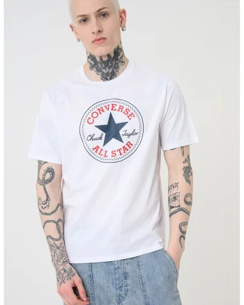 Tricou de bumbac cu imprimeu Chuck Taylor All Star, Rosu/Alb