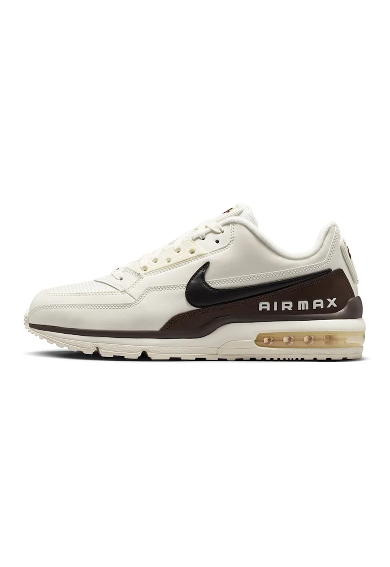 Pantofi Air Max din piele cu insertii din material textil, Maro inchis/Alb fildes/Negru