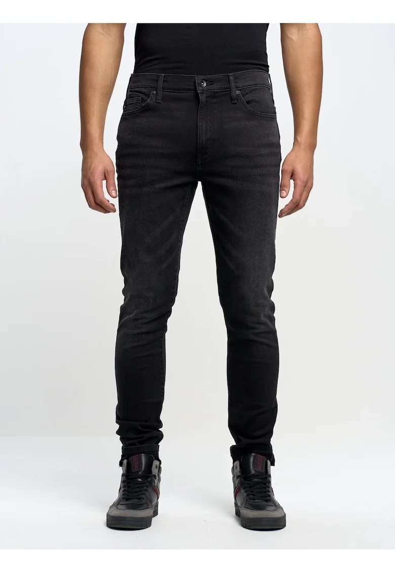 Blugi Carrot Fit Terry 956, negru, denim, Gri, Gri