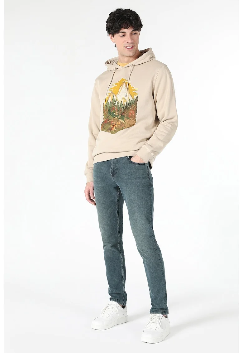 Blugi slim fit ^_^, Albastru petrol
