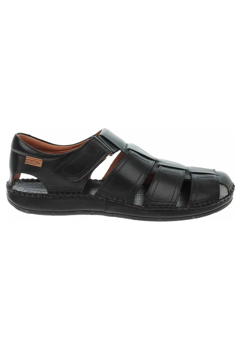 Sandale barbati, Pikolinos 06J-5433, piele naturala, negru,