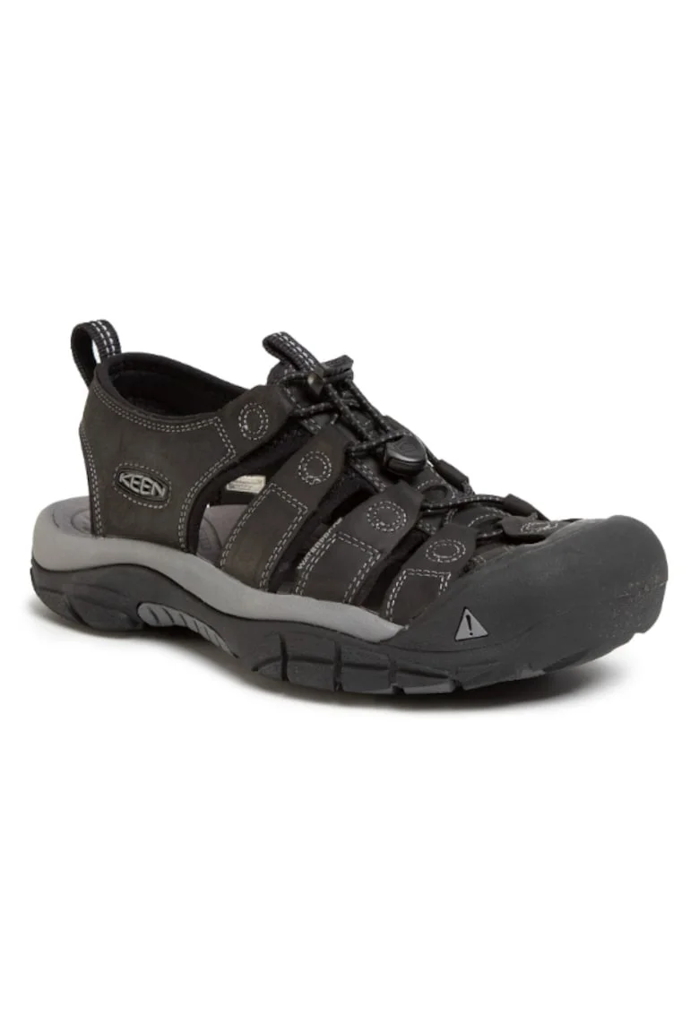Sandale trekking  Newport, Piele, Negru, Negru